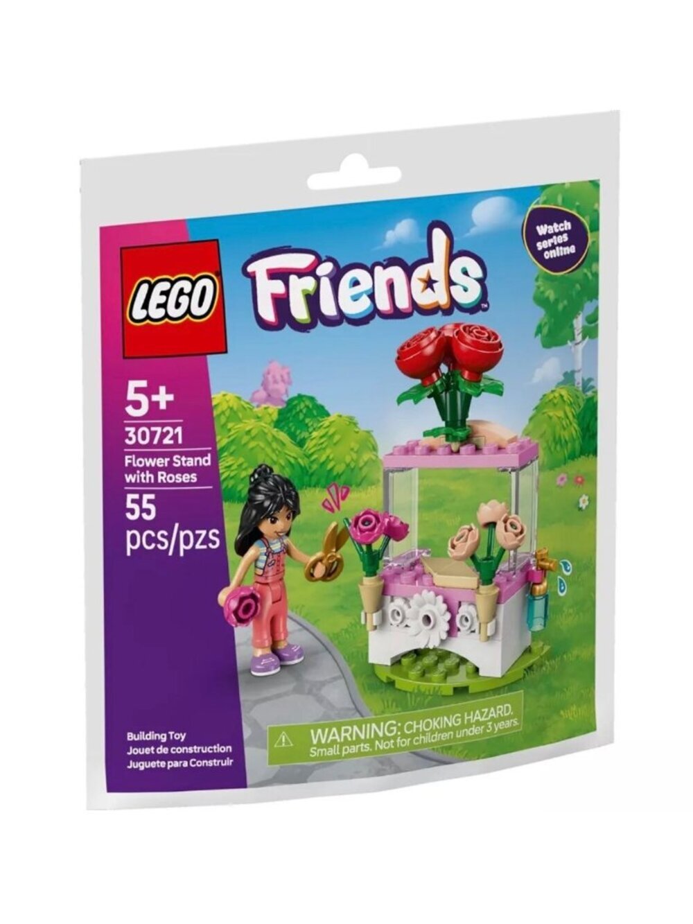 LEGO 30721 Friends Flower Stand Roses Liann Minifigure 55 Pieces Ages 5+